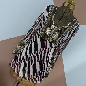 Diane Von Furstenberg Boho Beaded Blouse